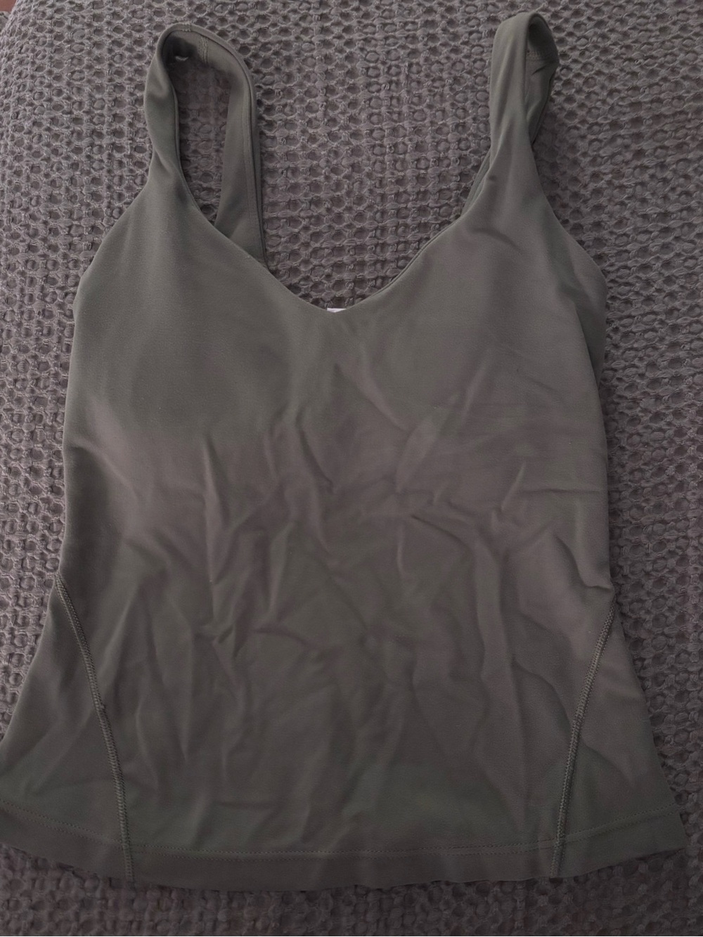lululemon athletica Olive Scoop Neck Tank Top